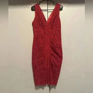 BARDOT - Wine Colored Sleeveless Dress (Size M)